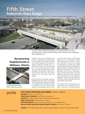 Fifth Street Pedestrian Plaza Bridge - Aspire - The Concrete Bridge ...