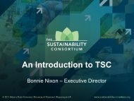 An Introduction to TSC - The Sustainability Consortium