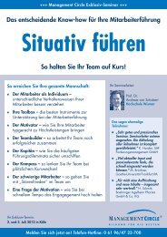 Seminar: Situativ führen - Management Circle AG