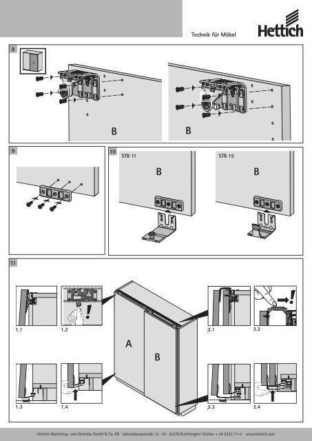 Montageanleitung - Hettich TopLine