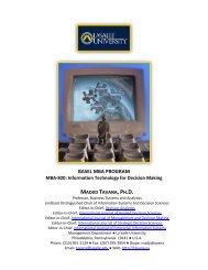 Basel MBA-820 Course Syllabus - Dr. Madjid Tavana, Professor of ...