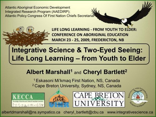 presentation by Cheryl Bartlett and Albert Marshall - Integrative ...