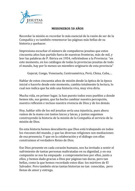 P. Juan Miguel Arregui SJ - Jesuitas de Loyola Inicio