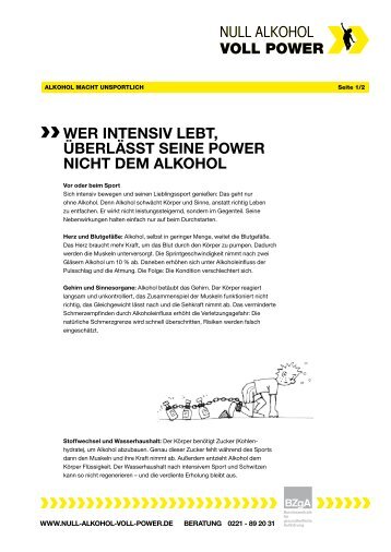 PDF Alkohol macht unsportlich - Null Alkohol - Voll Power