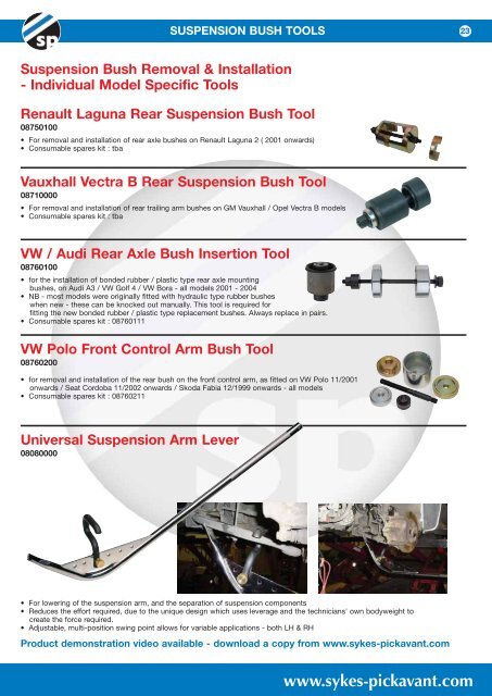 Brake and Suspension Catalogue 2010.pdf - E. Fox (Engineers)