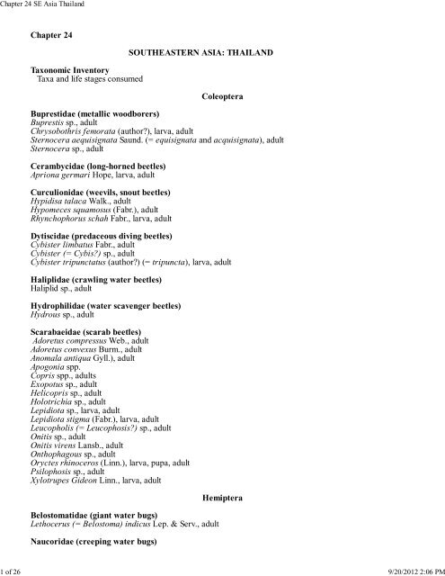 Chapter 24 SOUTHEASTERN ASIA - Russell Labs Site Hosting