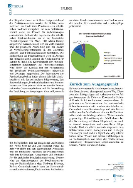 Klinoptikum 2/2011 - LKH-Univ. Klinikum Graz