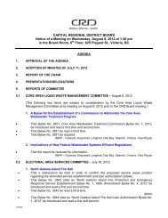 CAPITAL REGIONAL DISTRICT BOARD Notice of a Meeting on ...