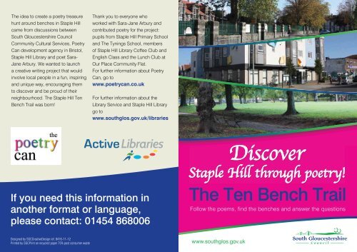 Poetry trail leaflet - South Gloucestershire Council