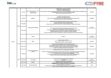 Horario EMPRESA PONENCIA Lugar 12:00-14:00 Departamento de ...