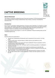 Captive Breeding VCE Student Worksheet (321.99 KB) - Zoos Victoria