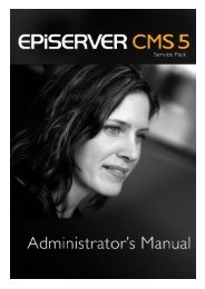 Administrator's Manual EPiServer CMS 5 ... - EPiServer World