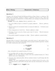 Data Mining Homework 1 Solutions Question 1 Question 2