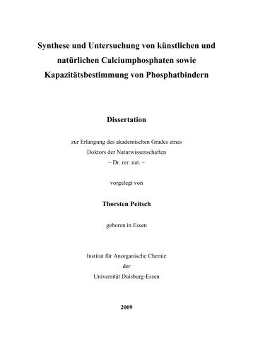 Dissertation Peitsch - Duepublico - Universität Duisburg-Essen