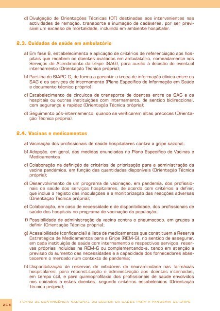 Plano de Contingência Nacional do Sector da Saúde para a ...