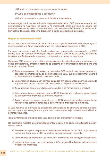 Plano de Contingência Nacional do Sector da Saúde para a ...