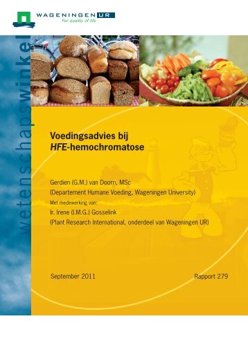 Voedingsadvies bij HFE-hemochromatose - Wageningen UR E-depot