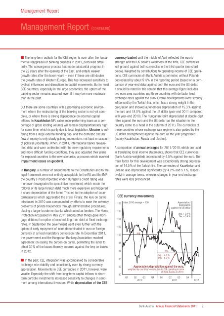 Annual Financial Statements 2011 of Bank Austria