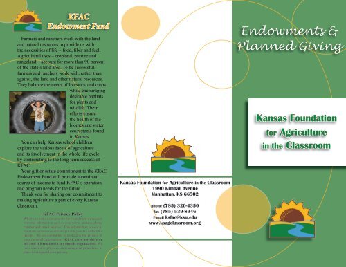 Endowment Brochure - Kansas Foundation for Agriculture in the ...