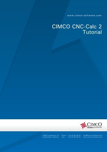 CIMCO CNC-Calc 2 Tutorial