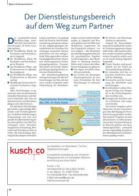 Westfälische Kliniken Warstein und Lippstadt - Klinikmagazin