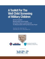 A Toolkit For The Well Child Screening of Military Children