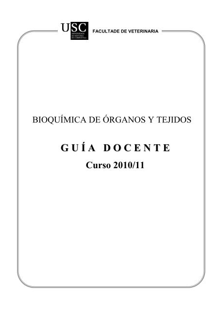 G U Ã A D O C E N T E - Facultade de Veterinaria de Lugo