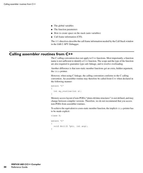 MSP430 IAR C/C++ Compiler reference guide - Rice University