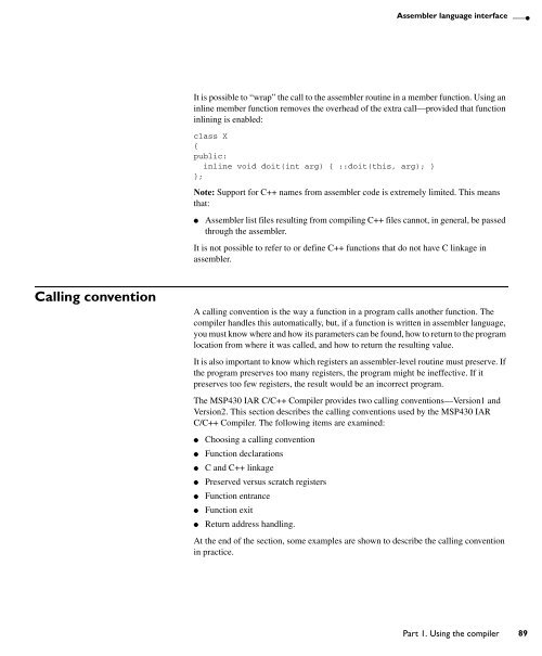 MSP430 IAR C/C++ Compiler reference guide - Rice University