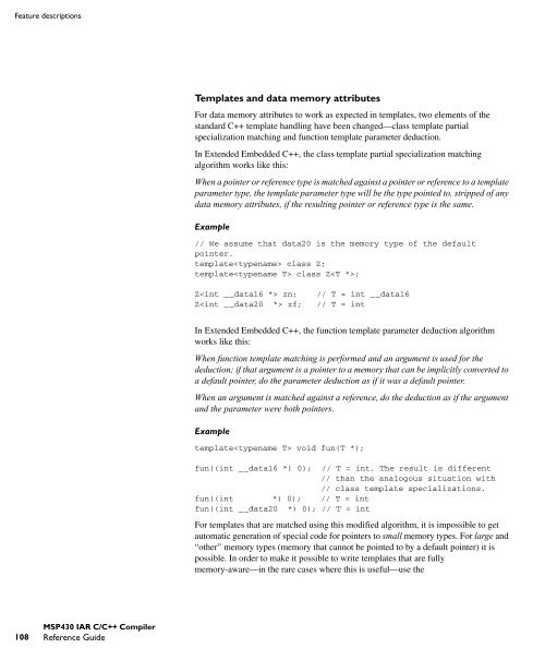 MSP430 IAR C/C++ Compiler reference guide - Rice University