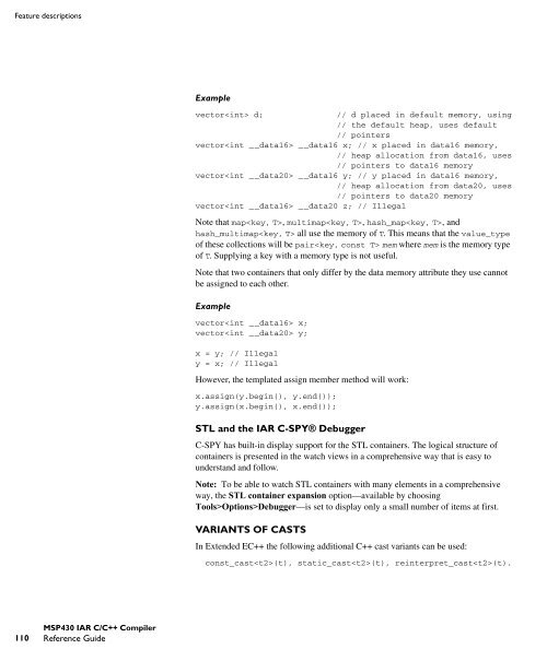 MSP430 IAR C/C++ Compiler reference guide - Rice University