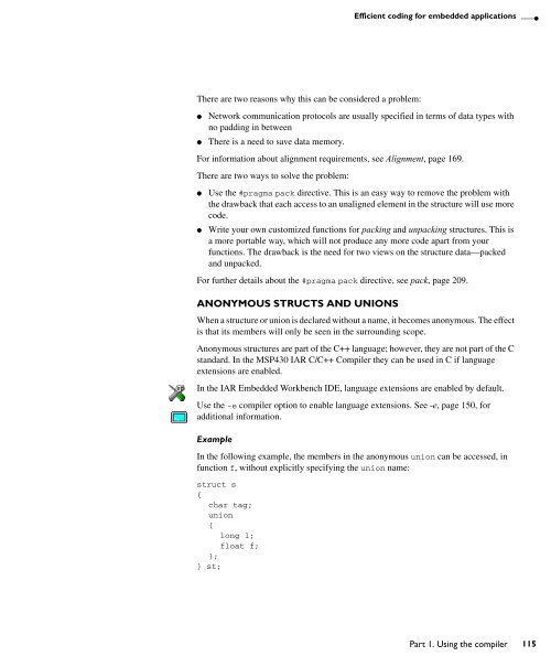 MSP430 IAR C/C++ Compiler reference guide - Rice University