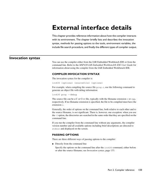 MSP430 IAR C/C++ Compiler reference guide - Rice University