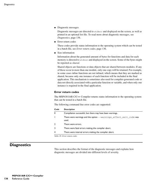 MSP430 IAR C/C++ Compiler reference guide - Rice University