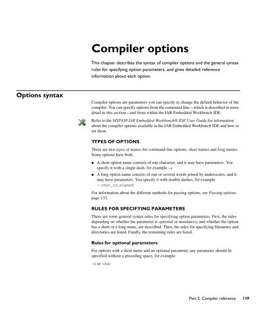 MSP430 IAR C/C++ Compiler reference guide - Rice University