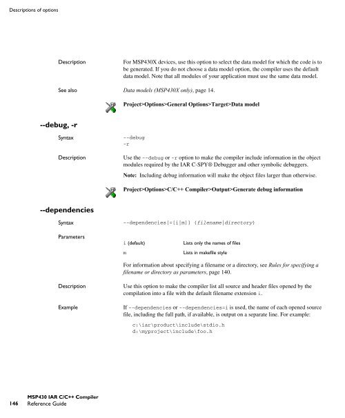 MSP430 IAR C/C++ Compiler reference guide - Rice University