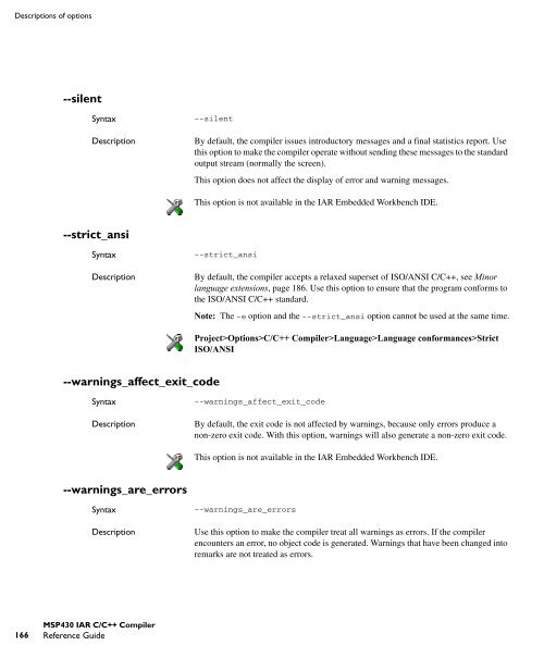 MSP430 IAR C/C++ Compiler reference guide - Rice University