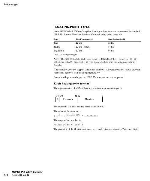 MSP430 IAR C/C++ Compiler reference guide - Rice University