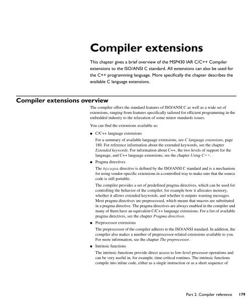 MSP430 IAR C/C++ Compiler reference guide - Rice University