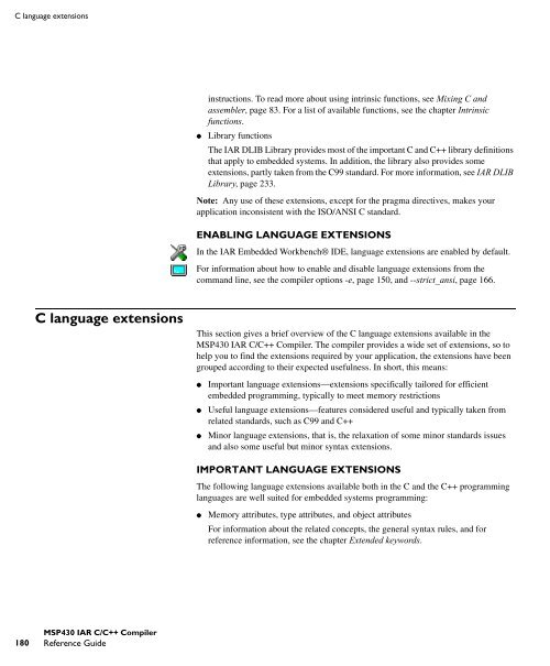 MSP430 IAR C/C++ Compiler reference guide - Rice University