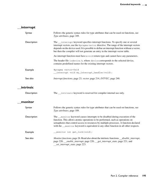 MSP430 IAR C/C++ Compiler reference guide - Rice University