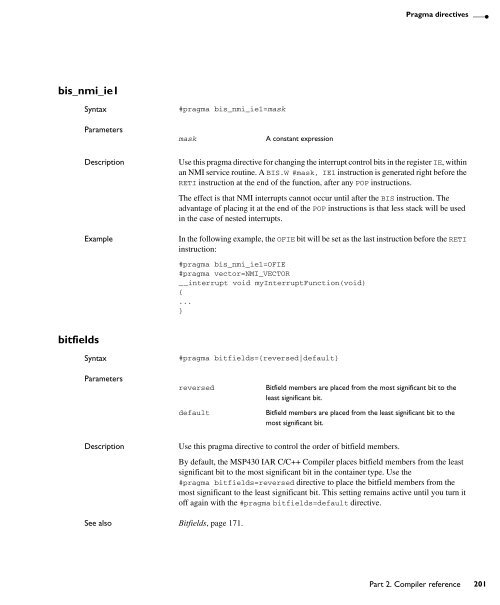 MSP430 IAR C/C++ Compiler reference guide - Rice University