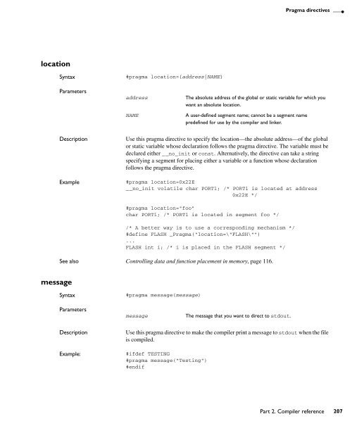 MSP430 IAR C/C++ Compiler reference guide - Rice University