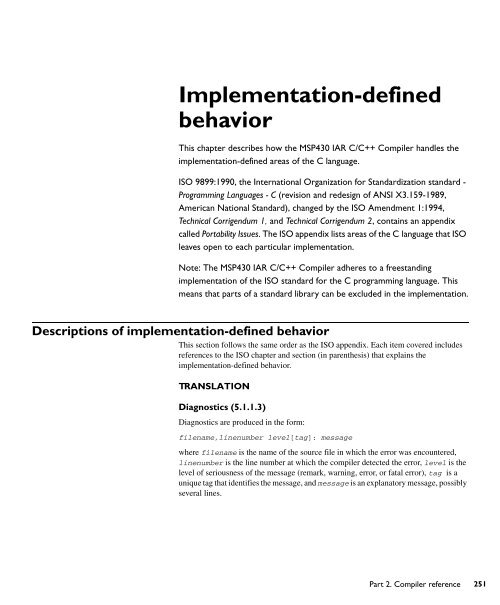 MSP430 IAR C/C++ Compiler reference guide - Rice University