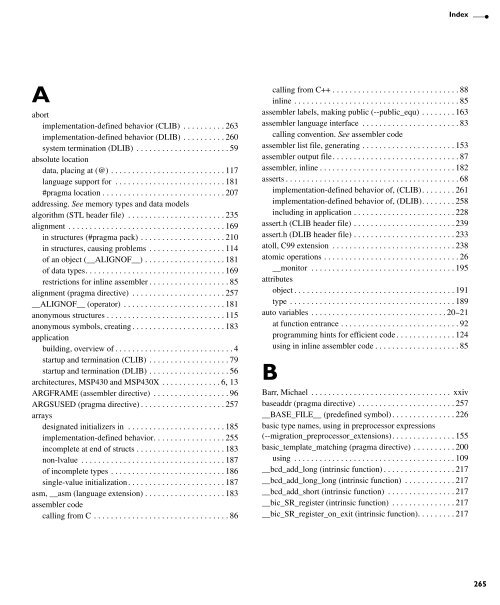 MSP430 IAR C/C++ Compiler reference guide - Rice University