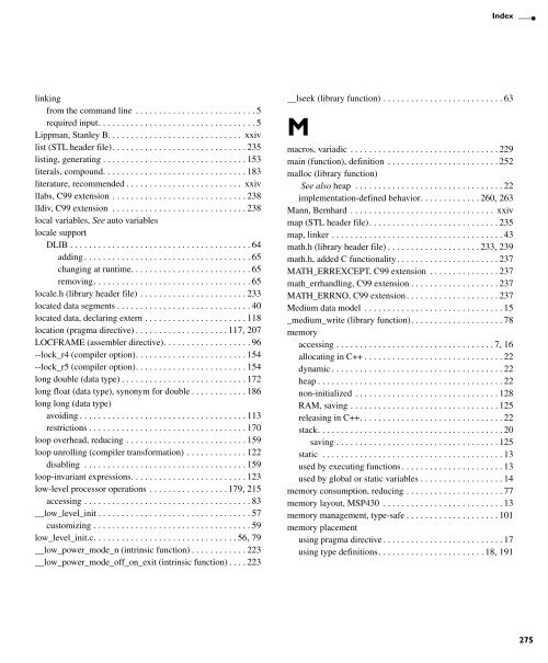 MSP430 IAR C/C++ Compiler reference guide - Rice University