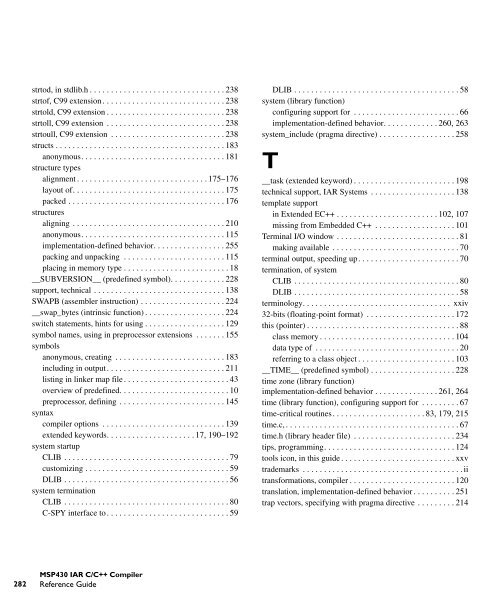 MSP430 IAR C/C++ Compiler reference guide - Rice University