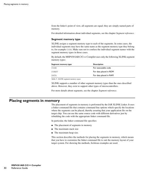 MSP430 IAR C/C++ Compiler reference guide - Rice University