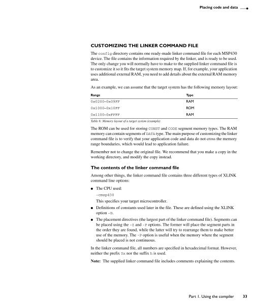 MSP430 IAR C/C++ Compiler reference guide - Rice University