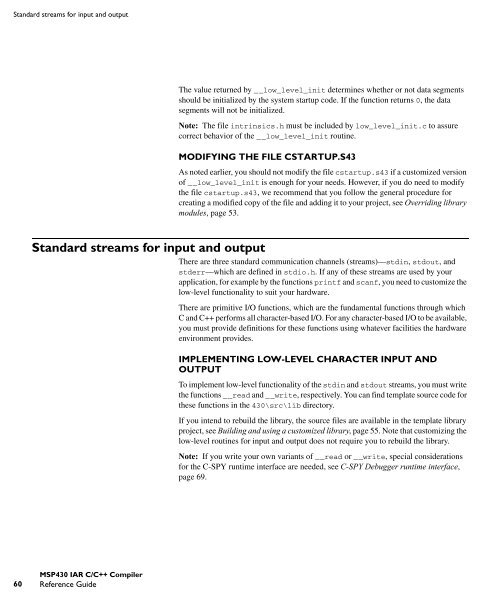 MSP430 IAR C/C++ Compiler reference guide - Rice University